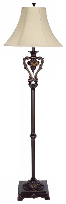 Reverse Painted Font Floor Lamp