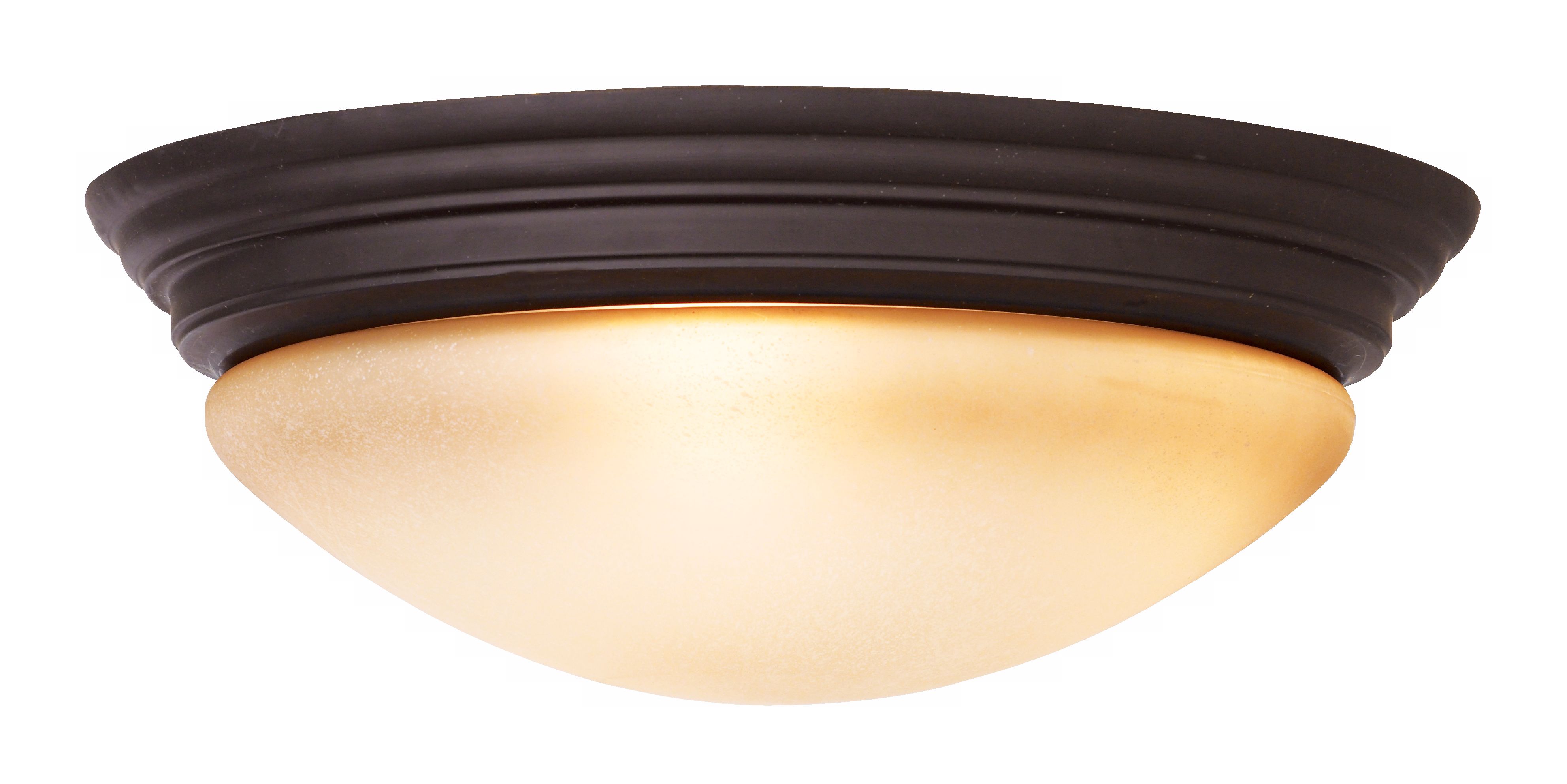 Rubbed Bronze Dome 15" Wide Flushmount Ceiling Light Fixture