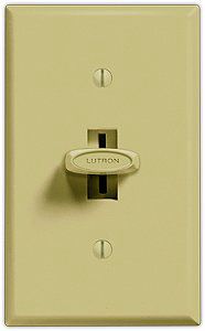 Lutron Glyder 600W Incandescent Single Pole Ivory Dimmer