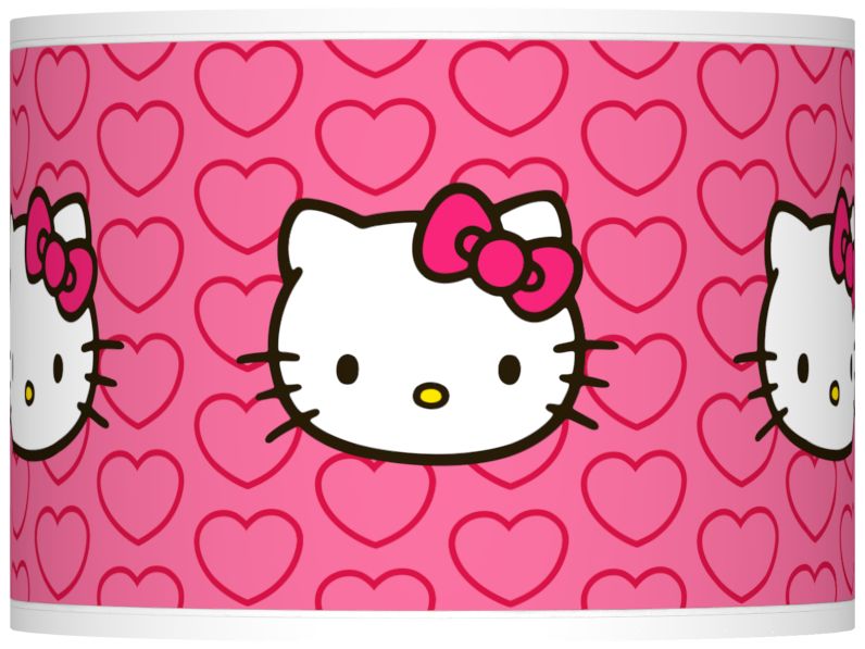 Hello Kitty Hearts Lamp Shade 13.5x13.5x10 (Spider)