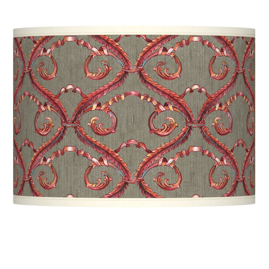 Orleans Red Giclee Glow Lamp Shade 13.5x13.5x10 (Spider)