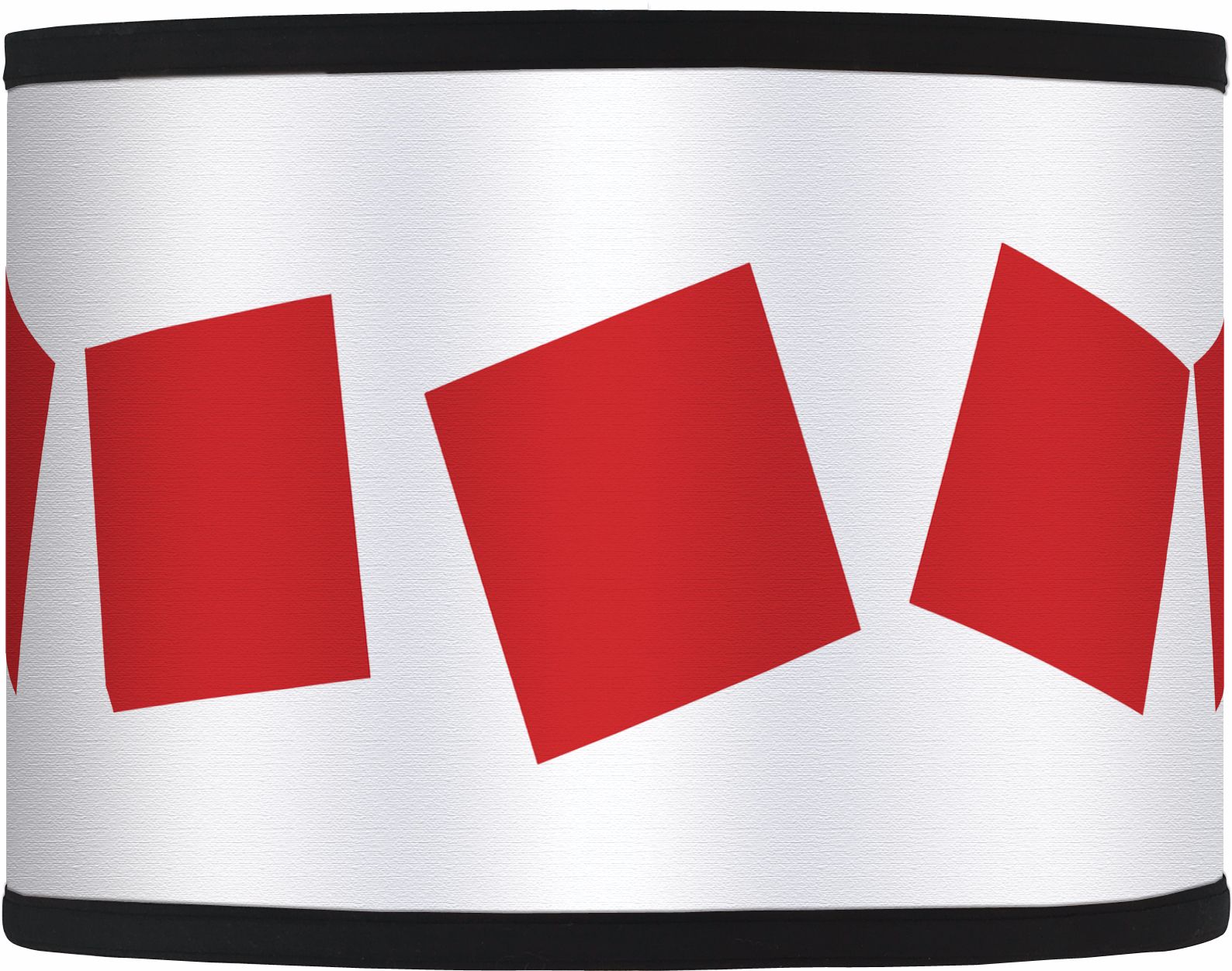 Red Squares Giclee Lamp Shade 13.5x13.5x10 (Spider)