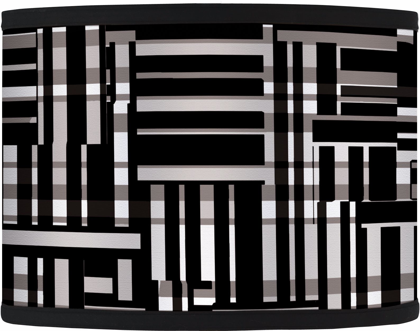 Black Grey Weave Giclee Lamp Shade 13.5x13.5x10 (Spider)