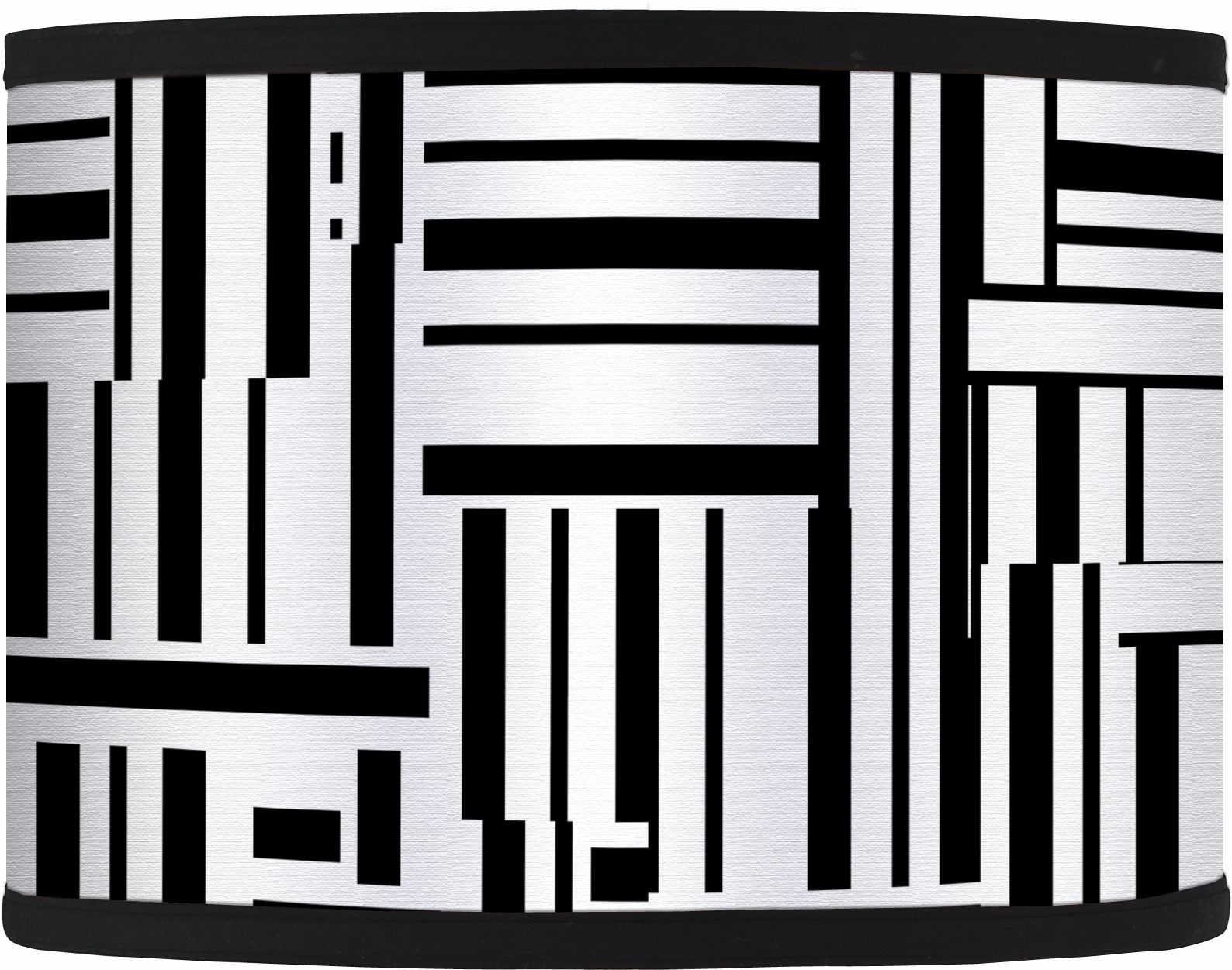 Black and White Weave Giclee Lamp Shade 13.5x13.5x10 (Spider)
