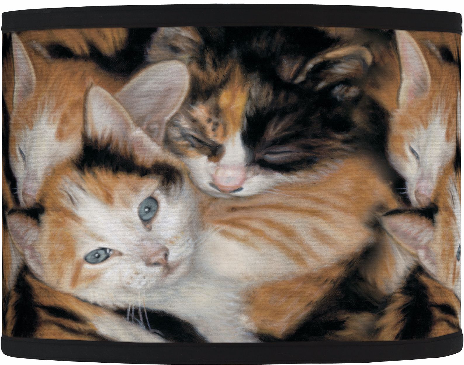 Sleeping Kittens Giclee Lamp Shade 13.5x13.5x10 (Spider)
