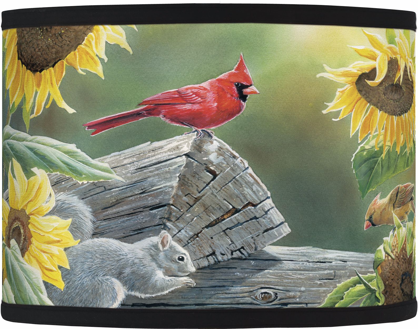 Sunflower Giclee Lamp Shade 13.5x13.5x10 (Spider)