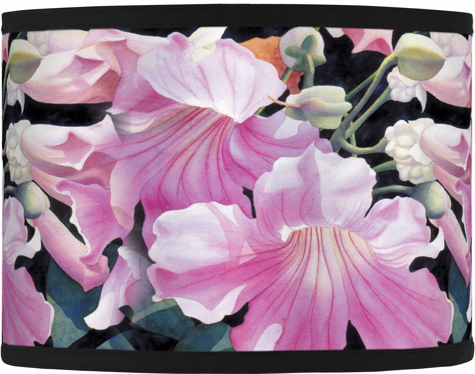 Pink Orchid Giclee Lamp Shade 13.5x13.5x10 (Spider)