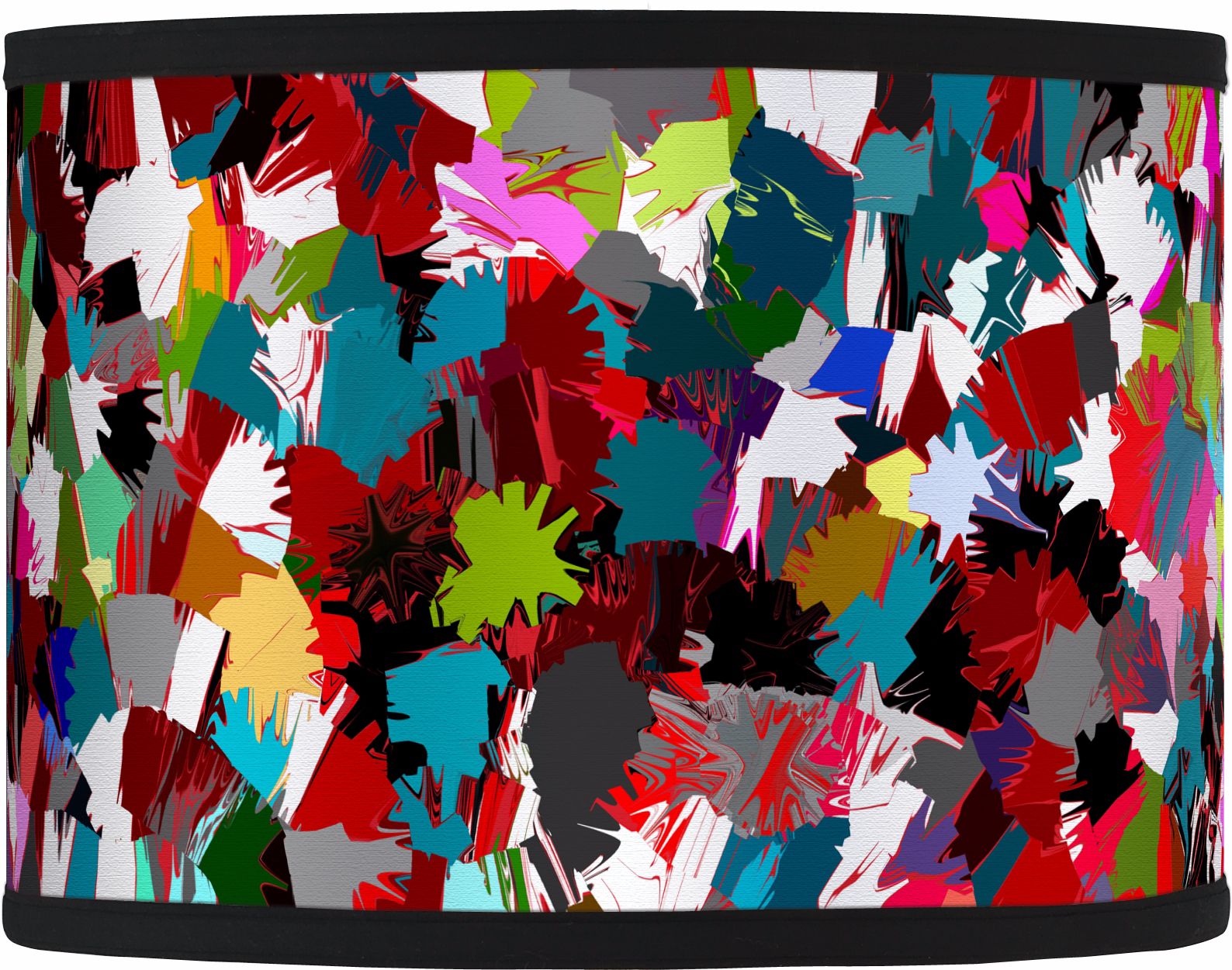 Color Splatter Giclee Drum Shade 13.5x13.5x10 (Spider)
