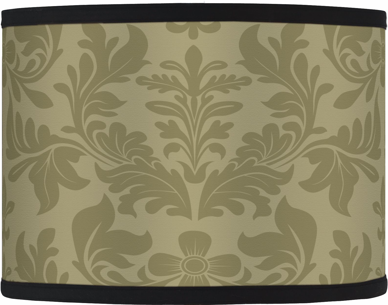 Khaki Flourish Giclee Shade 13.5x13.5x10 (Spider)