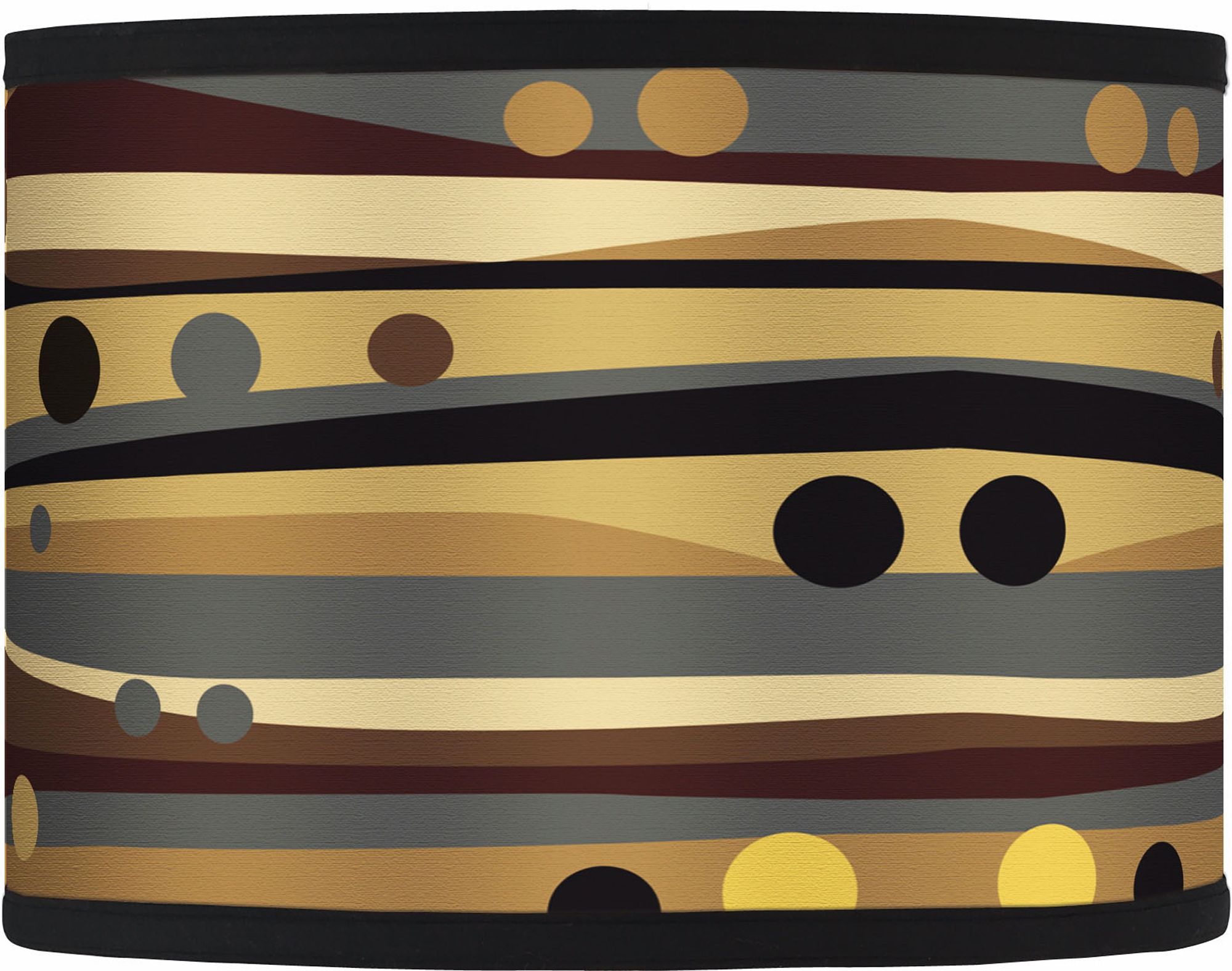 Natural Dots and Waves Giclee Shade 13.5x13.5x10 (Spider)