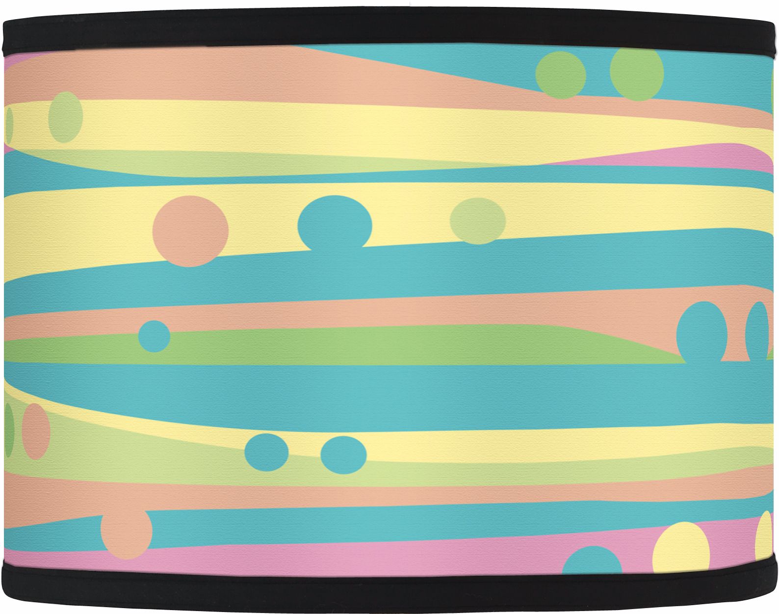 Pastel Dots and Waves Giclee Shade 13.5x13.5x10 (Spider)