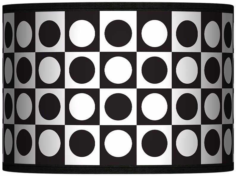 Black and White Dotted Squares Giclee 13.5x13.5x10 (Spider)