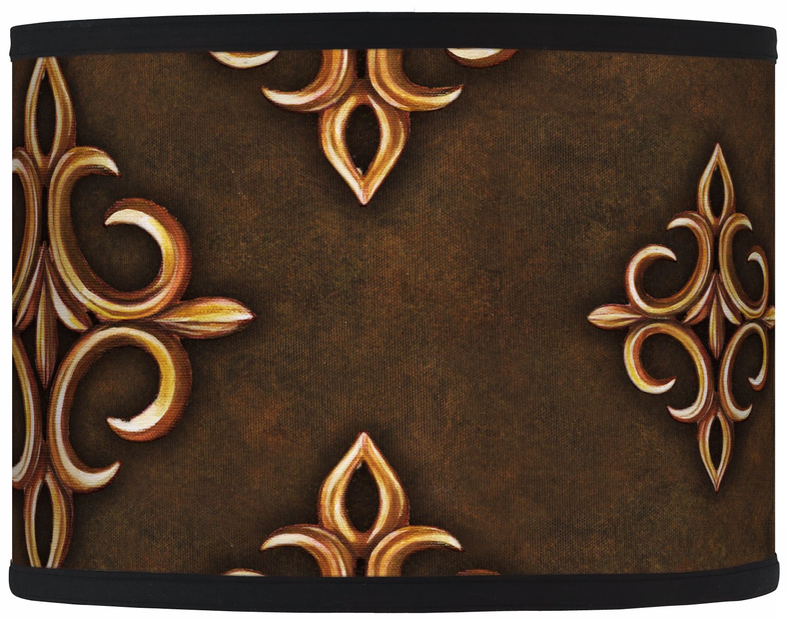 Estate Mocha Giclee Glow Drum Shade 13.5x13.5x10 (Spider)