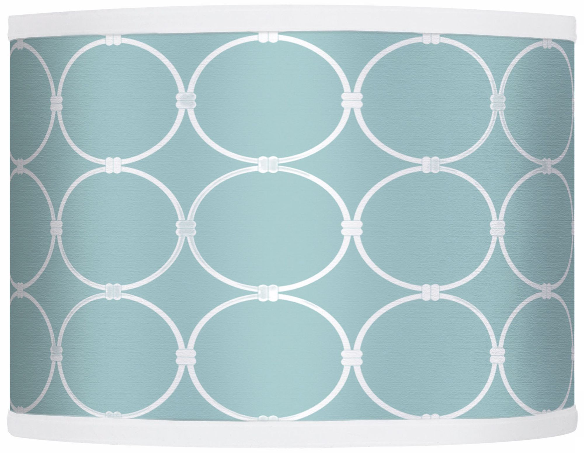 Aqua Interlace Giclee Glow Drum Shade 13.5x13.5x10 (Spider)