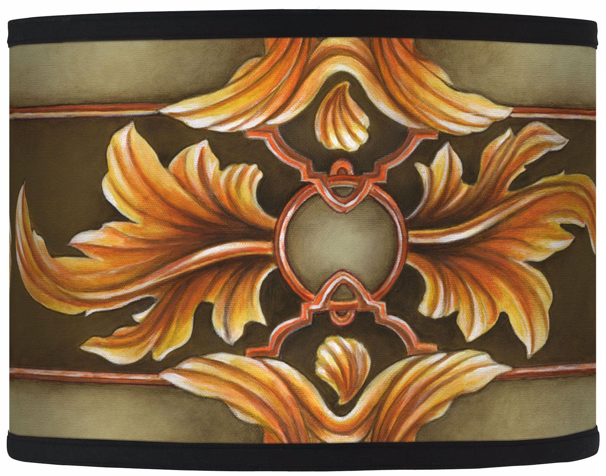 Etruscan Sunset Giclee Opaque Drum Shade 13.5x13.5x10 (Spider)