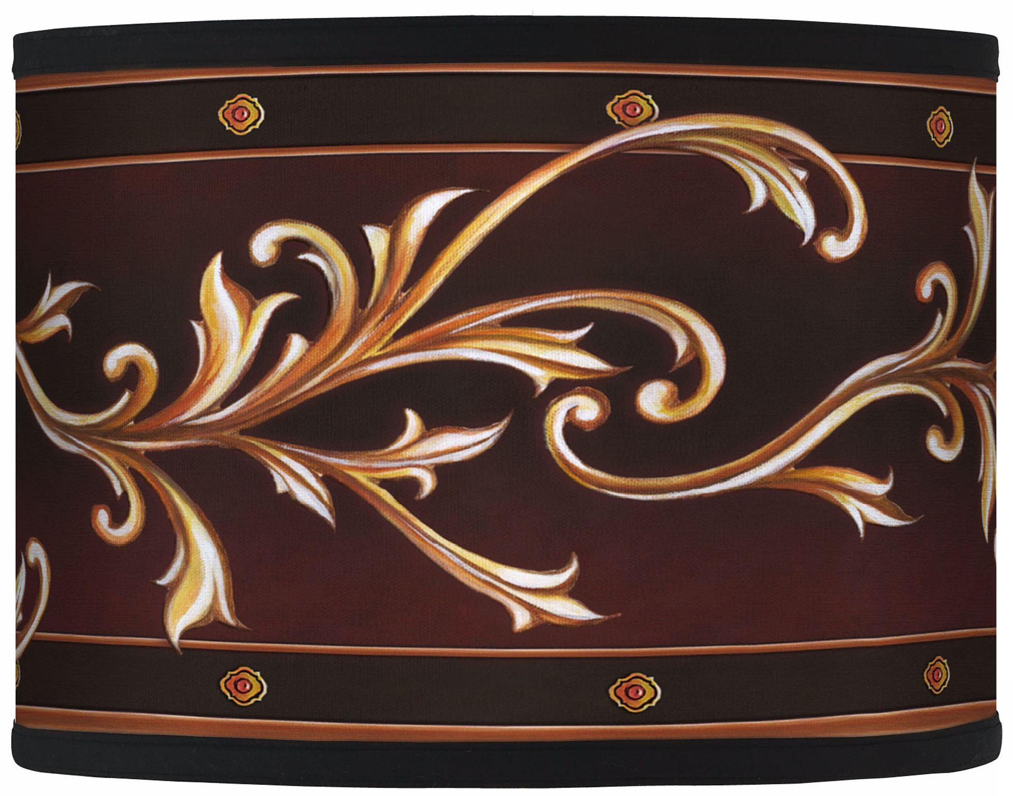 Athenian Leaf Giclee Glow Drum Shade 13.5x13.5x10 (Spider)
