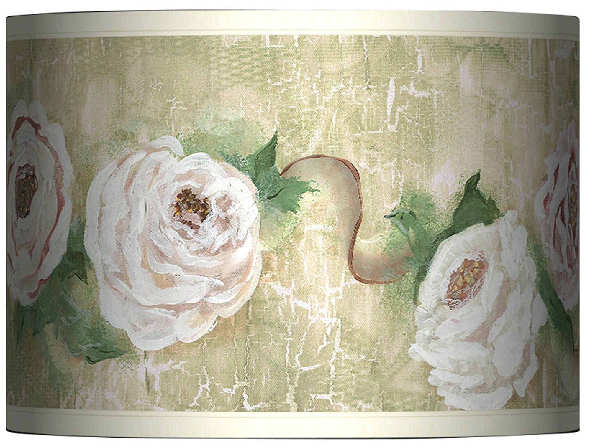 Tea House Rose Giclee Glow Lamp Shade 13.5x13.5x10 (Spider)
