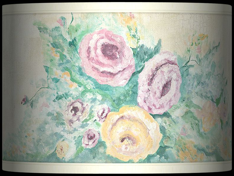 Garden Roses Giclee Glow Lamp Shade 13.5x13.5x10 (Spider)