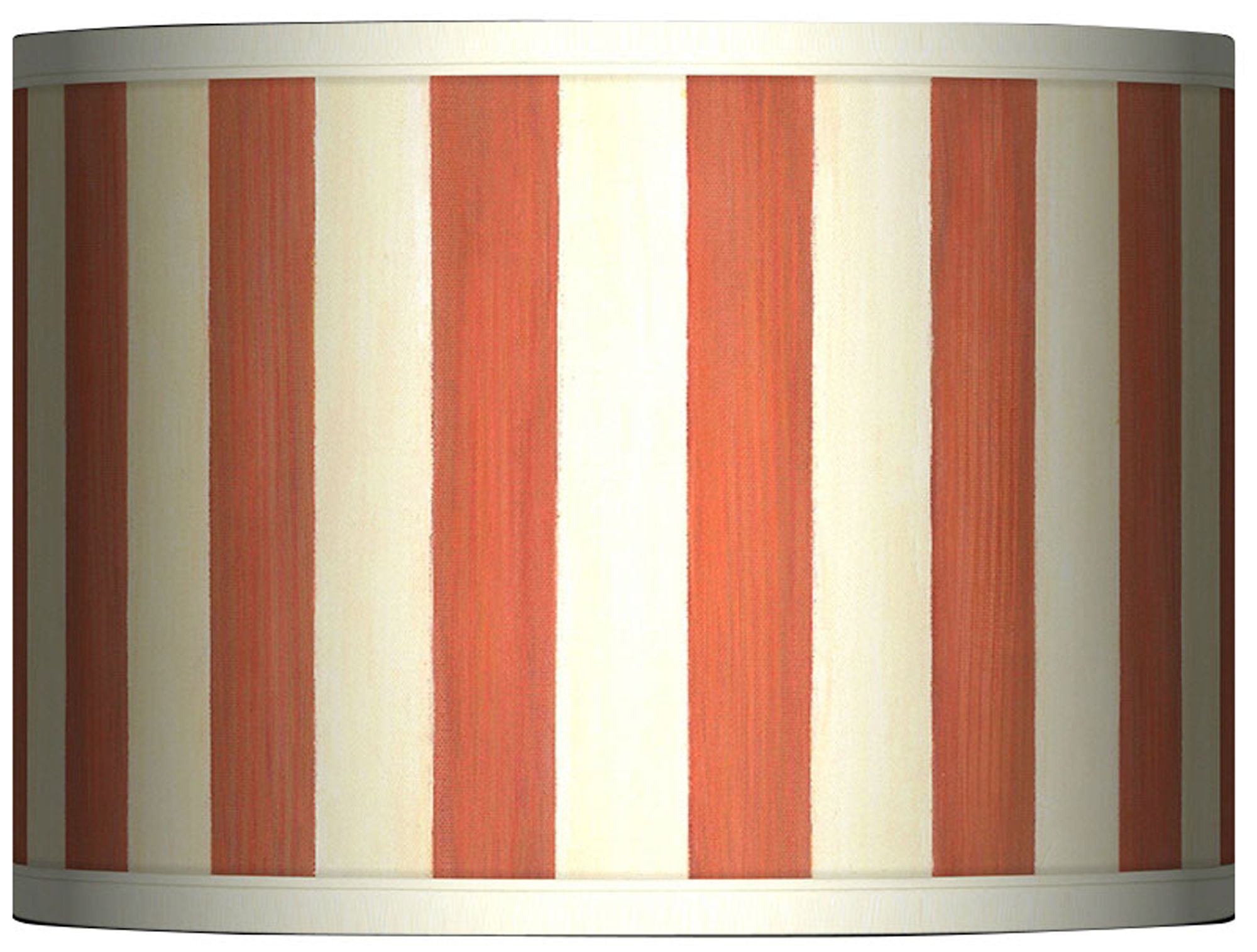 Seaside Stripe Red Giclee Glow Lamp Shade 13.5x13.5x10 (Spider)