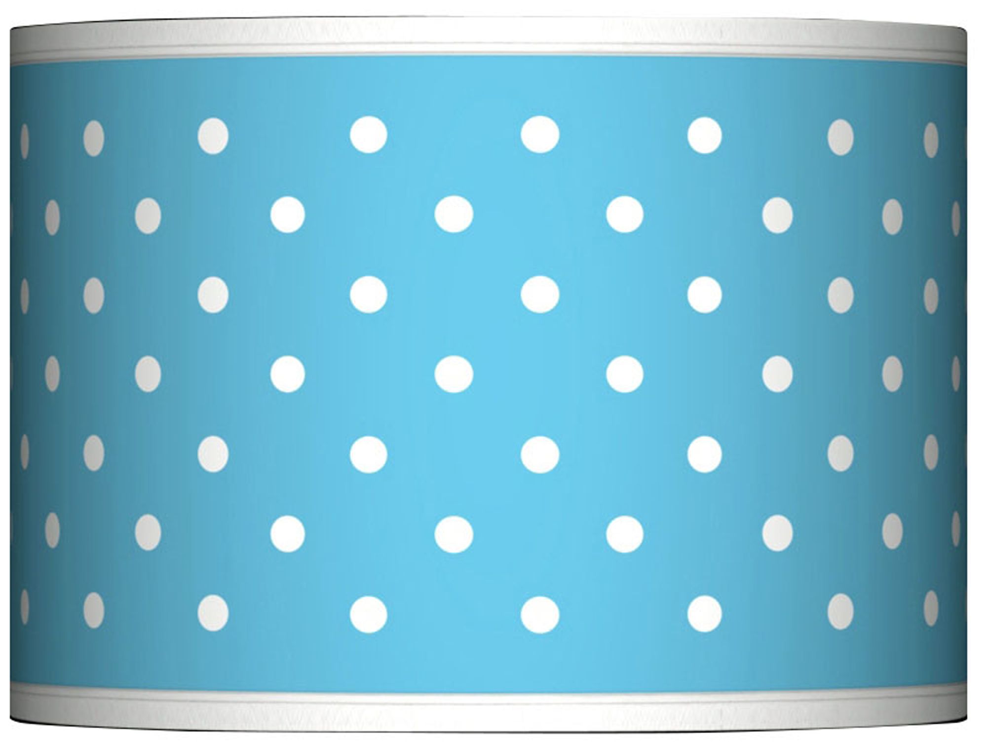 Mini Dots Aqua Giclee Glow Lamp Shade 13.5x13.5x10 (Spider)