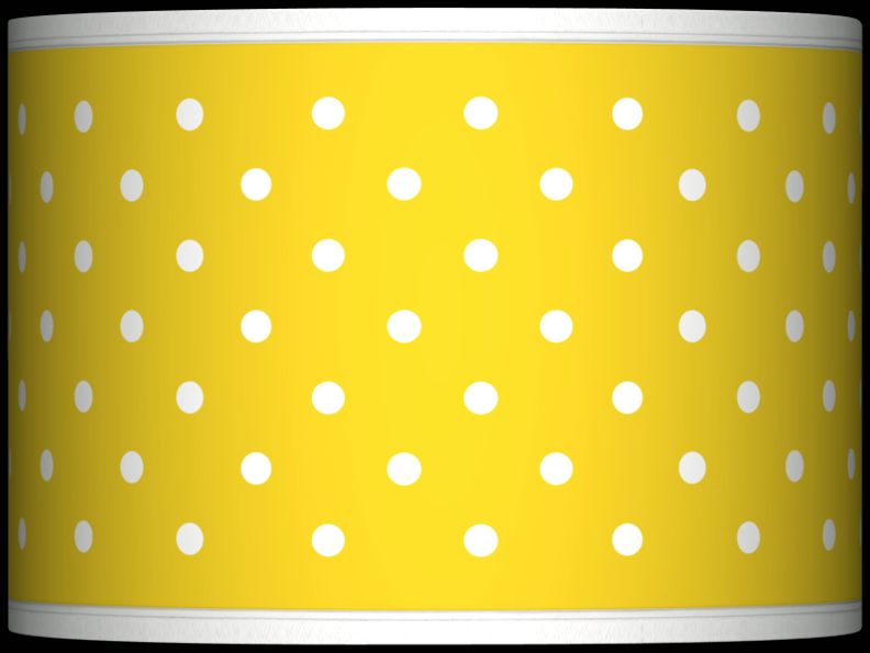 Mini Dots Yellow Giclee Glow Lamp Shade 13.5x13.5x10 (Spider)