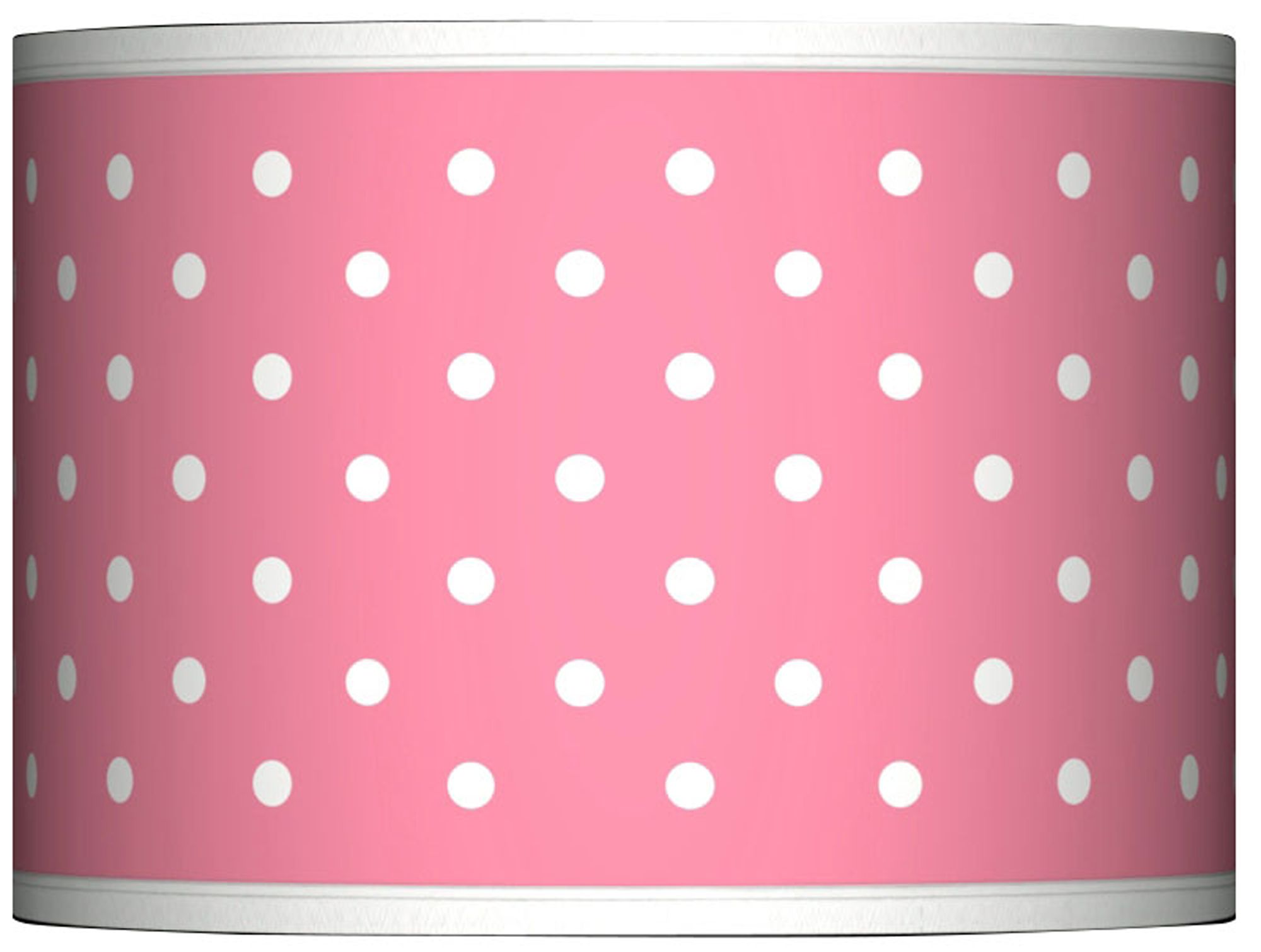 Mini Dots Pink Giclee Glow Lamp Shade 13.5x13.5x10 (Spider)