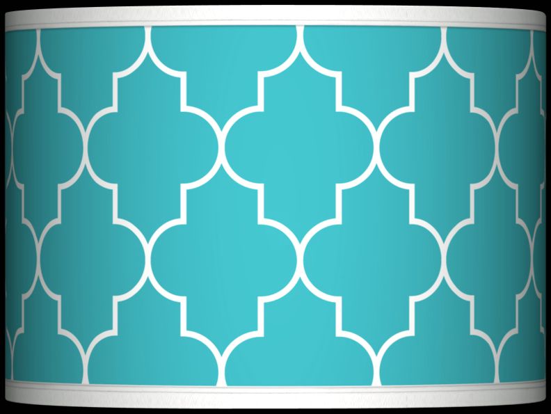 Tangier Blue Giclee Glow Lamp Shade 13.5x13.5x10 (Spider)