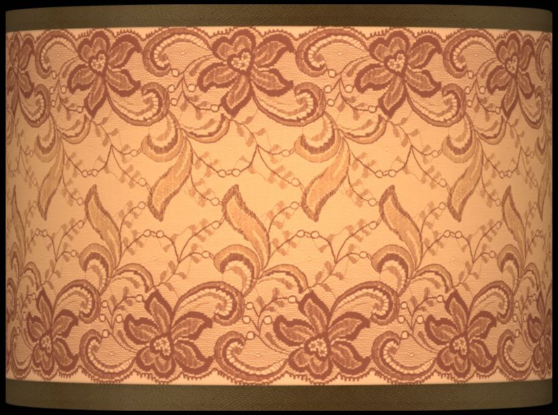 Sepia Lace Giclee Glow Lamp Shade 13.5x13.5x10 (Spider)
