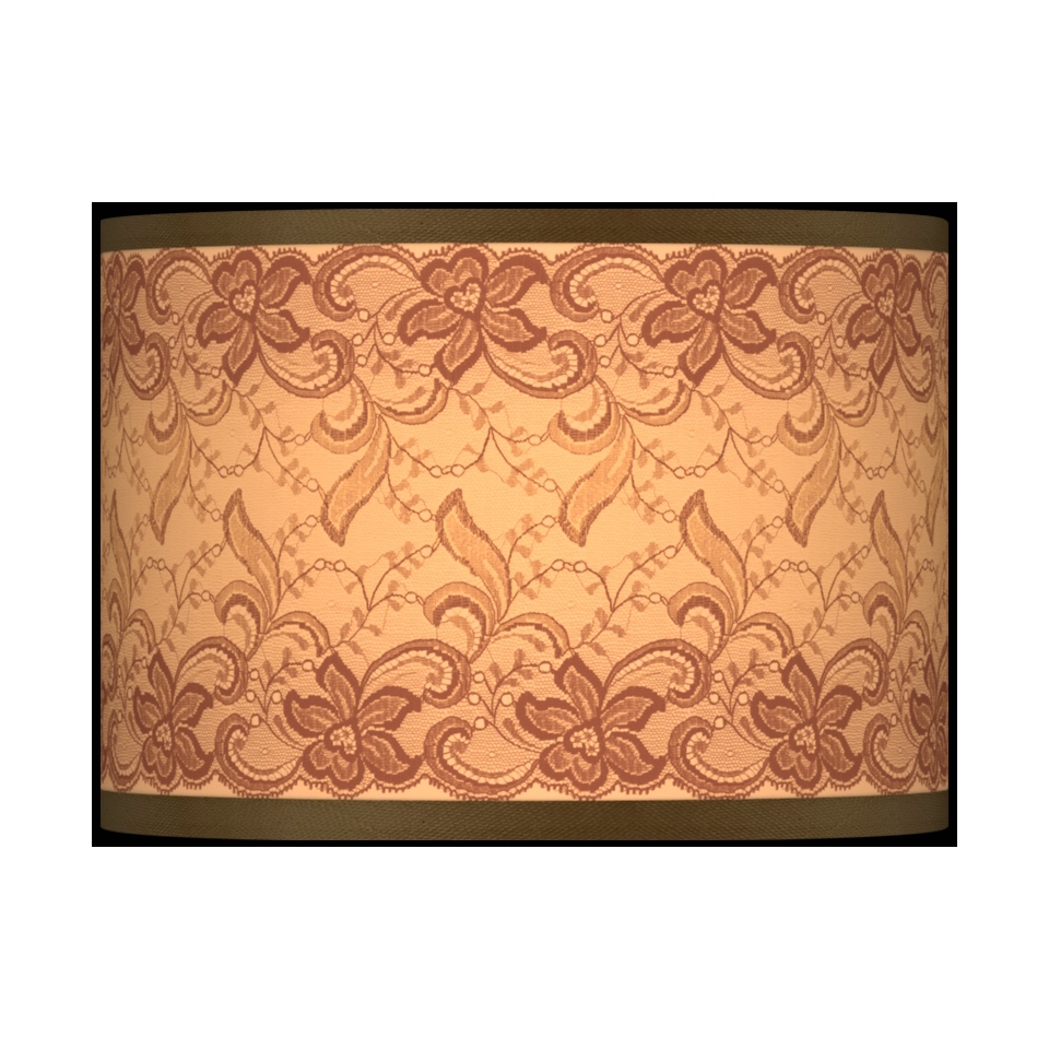 Sepia Lace Giclee Lamp Shade 13.5x13.5x10 (Spider)   #37869 N5268