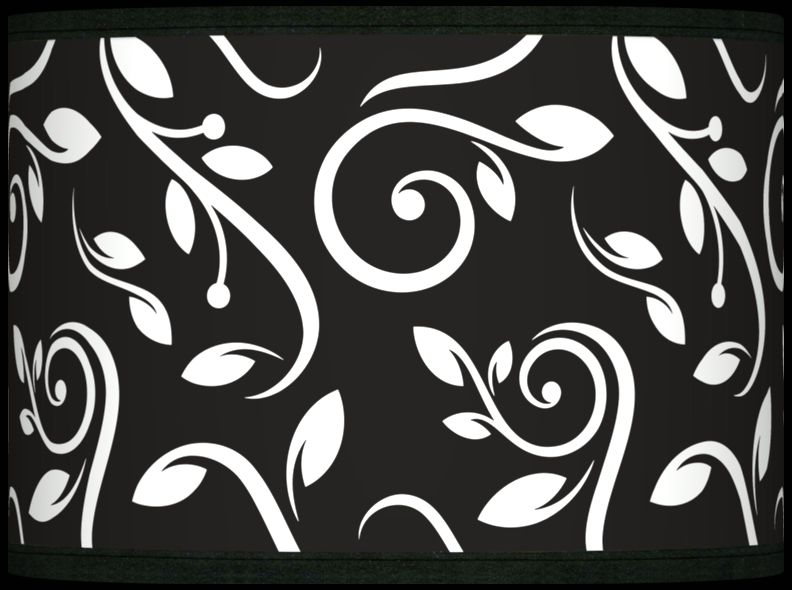 Swirling Vines Giclee Glow Lamp Shade 13.5x13.5x10 (Spider)