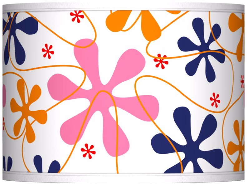 Retro Pink Giclee Glow Shade 13.5x13.5x10 (Spider)