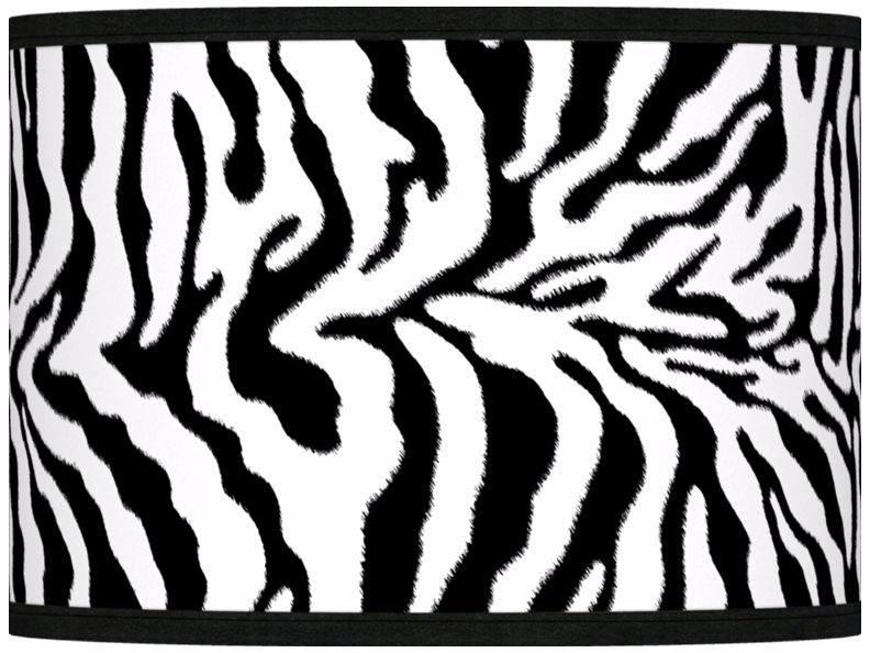Safari Zebra Giclee Glow Lamp Shade 13.5x13.5x10 (Spider)