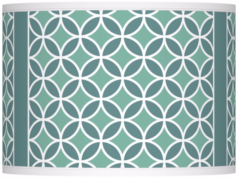 Aqua Rings Giclee Glow Lamp Shade 13.5x13.5x10 (Spider)