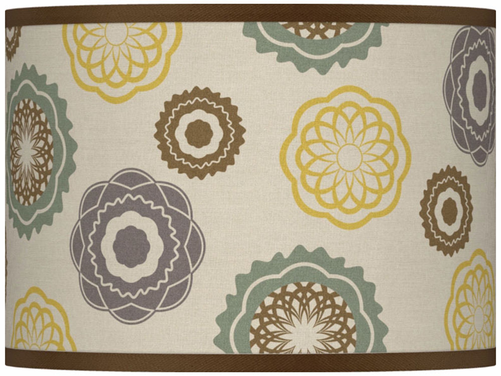 Ornaments Linen Giclee Glow Drum Shade 13.5x13.5x10 (Spider)