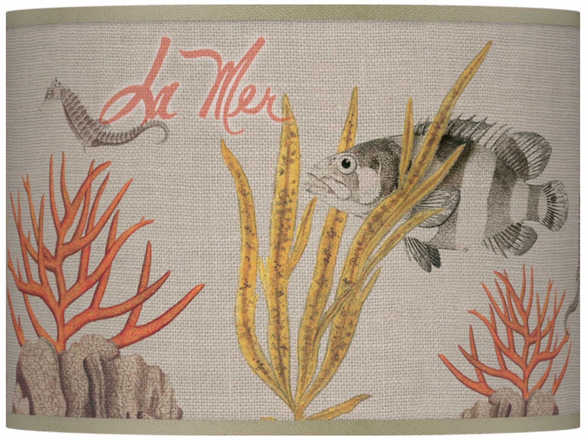 La Mer Coral Giclee Glow Shade 13.5x13.5x10 (Spider)