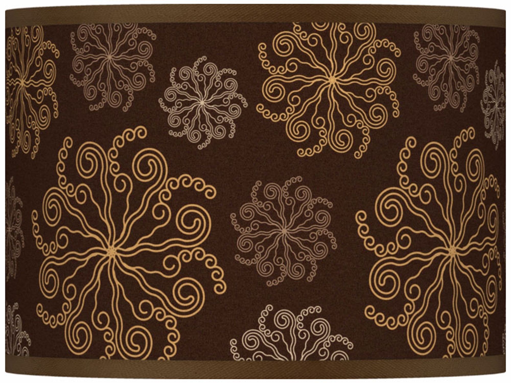 Chocolate Blossom Giclee Lamp Shade 13.5x13.5x10 (Spider)