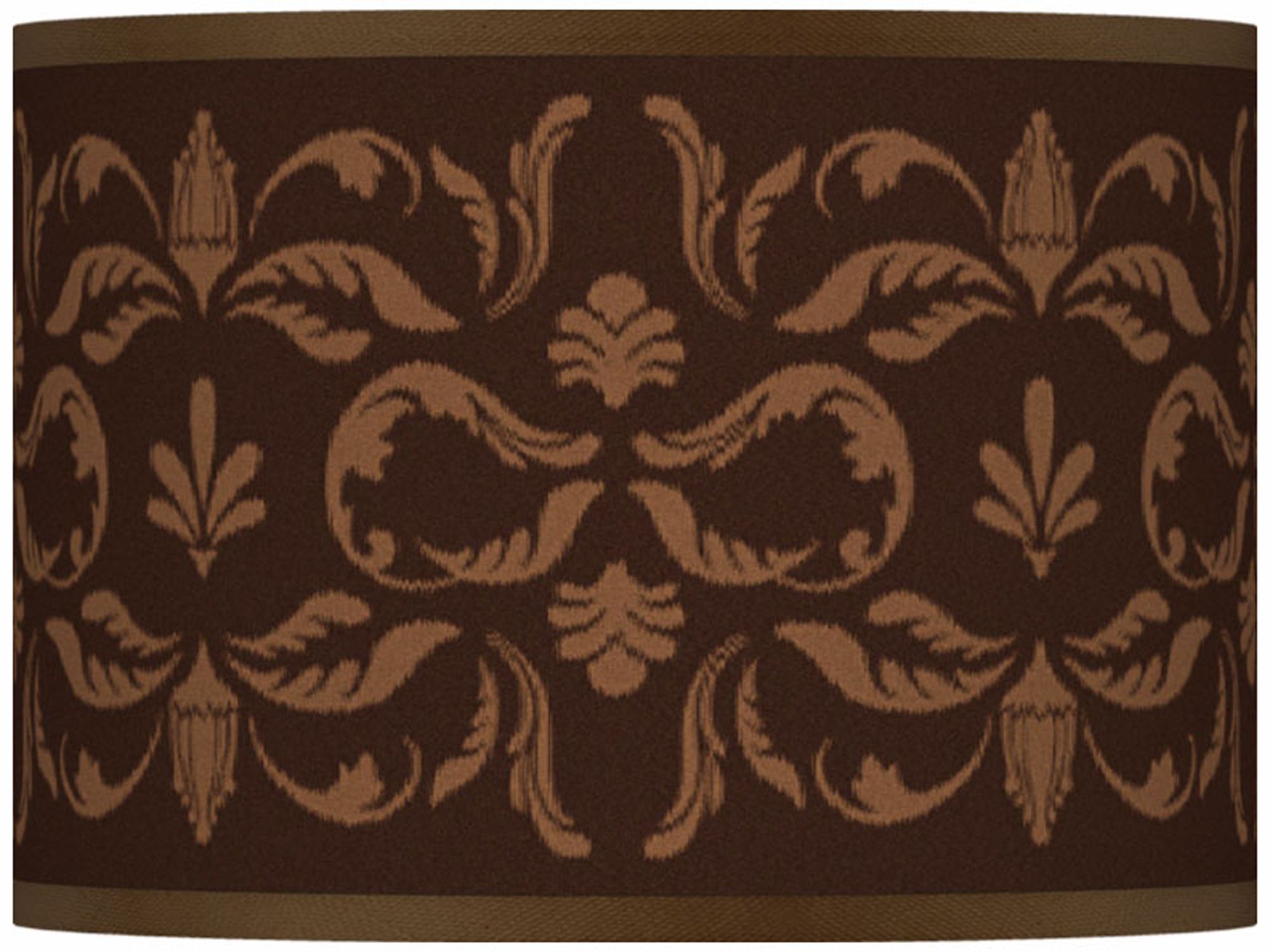 Mocha Flourish Giclee Lamp Shade 13.5x13.5x10 (Spider)