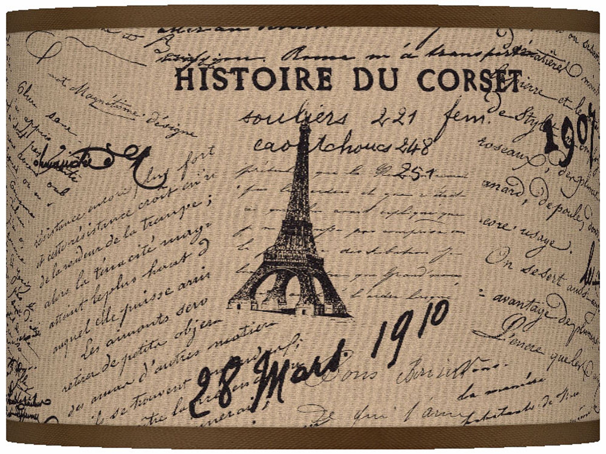 Letters to Paris Giclee Lamp Shade 13.5x13.5x10 (Spider)
