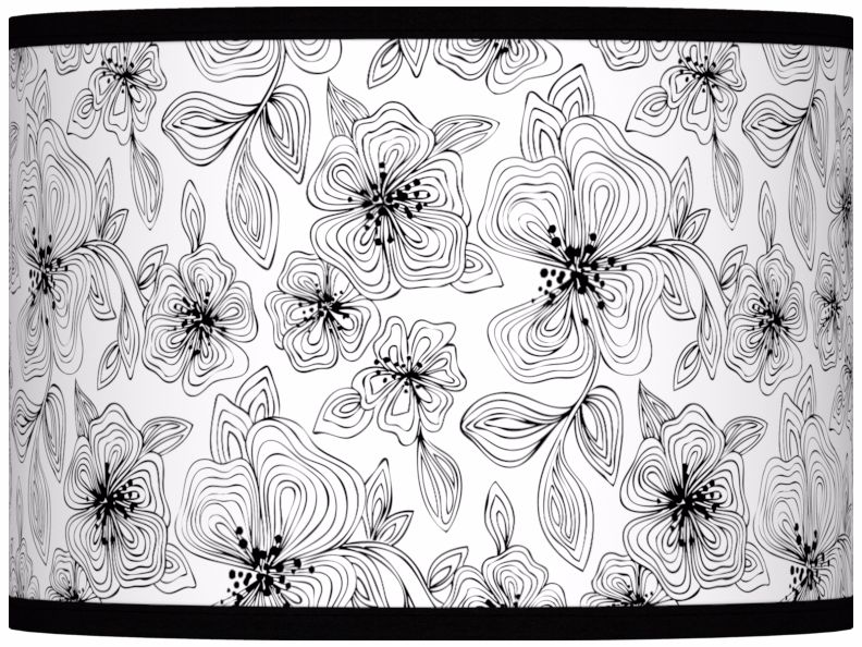 Stacy Garcia Linear Floral Lamp Shade 13.5x13.5x10 (Spider)