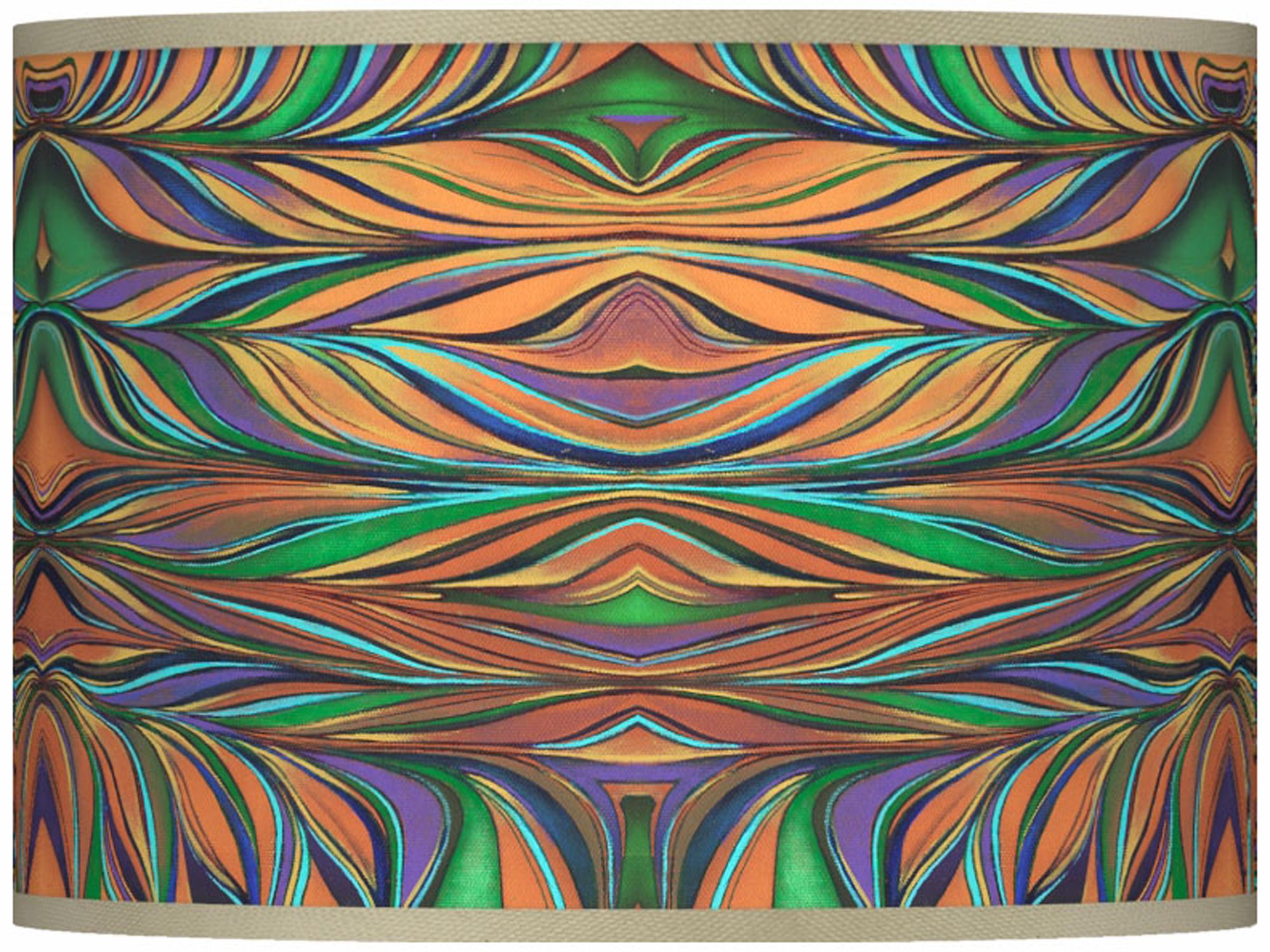 Exotic Peacock Giclee Shade 13.5x13.5x10 (Spider)