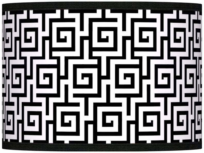 Greek Key Giclee Shade 13.5x13.5x10 (Spider)