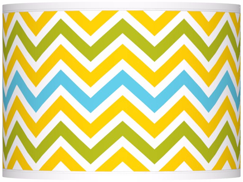 Citrus Zig Zag Giclee Shade 13.5x13.5x10 (Spider)