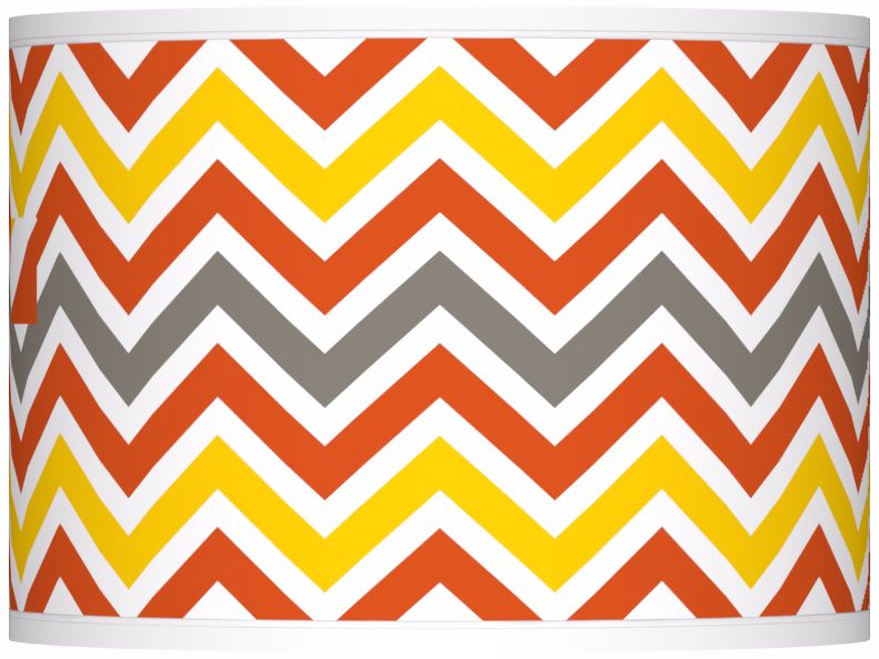Flame Zig Zag Giclee Shade 13.5x13.5x10 (Spider)