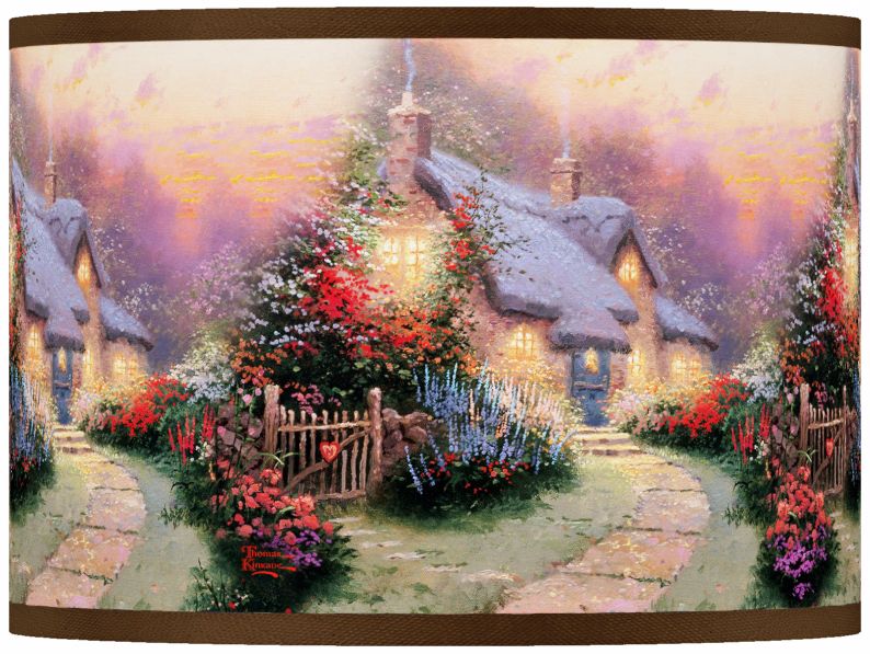Thomas Kinkade Glory of Evening Shade 13.5x13.5x10