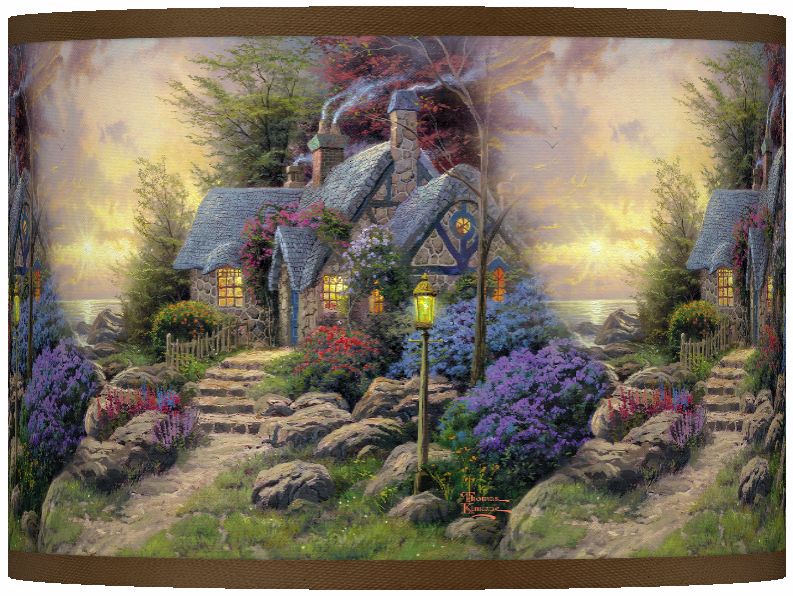 Thomas Kinkade Seaside Hideaway Shade 13.5x13.5x10