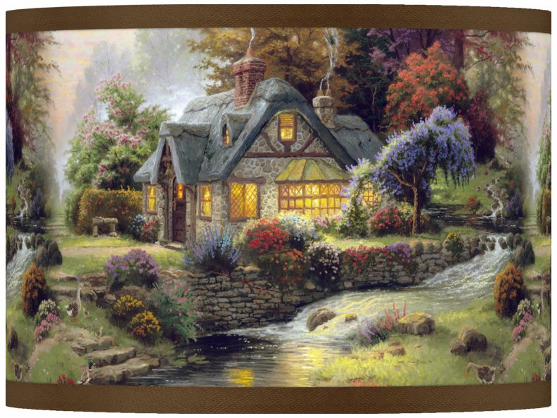 Thomas Kinkade Stillwater Cottage Shade 13.5x13.5x10