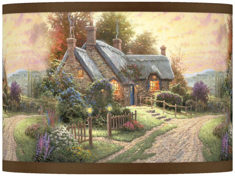 Thomas Kinkade A Peaceful Time Shade 13.5x13.5x10