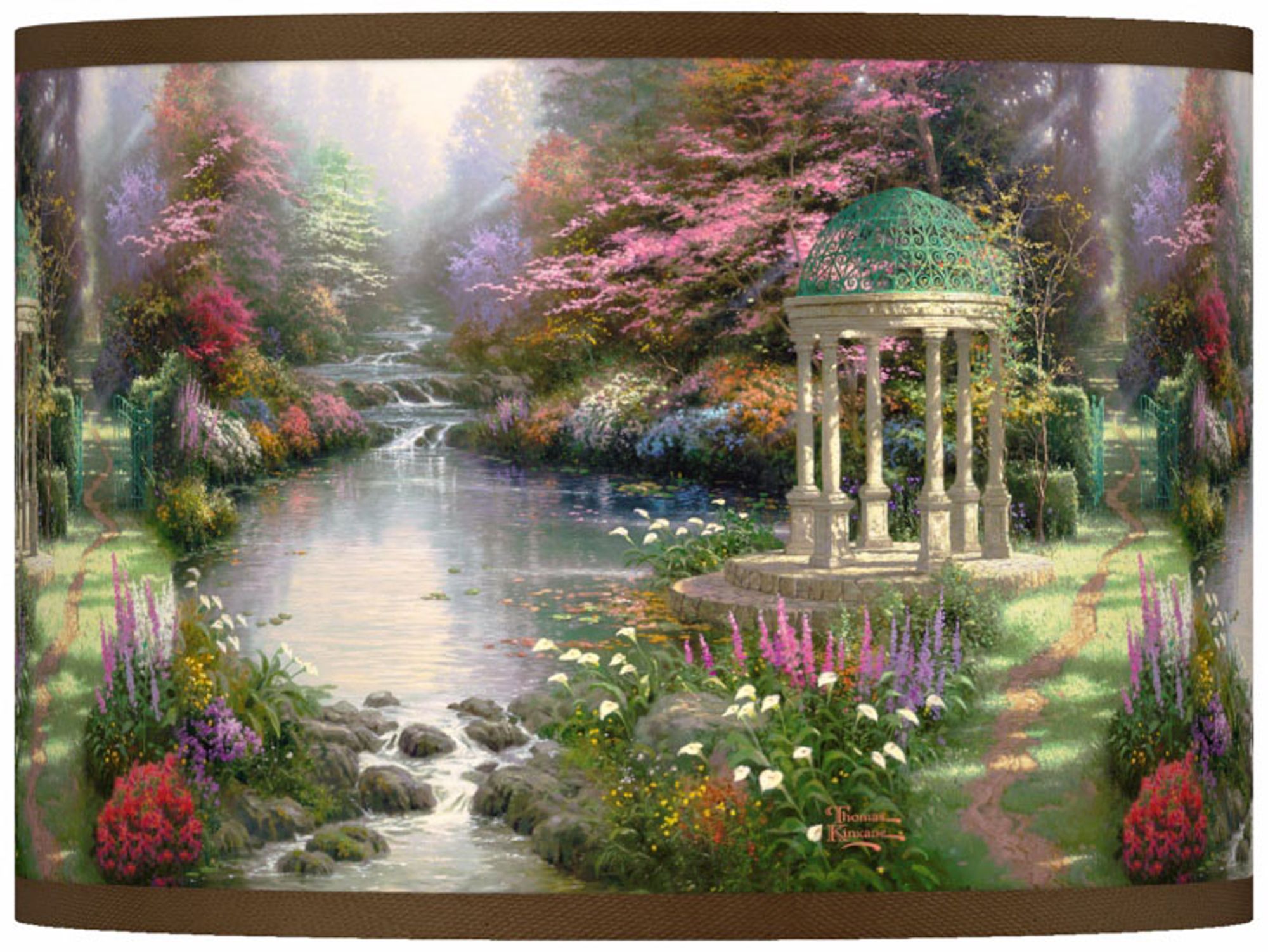 Thomas Kinkade The Garden of Prayer Shade 13.5x13.5x10