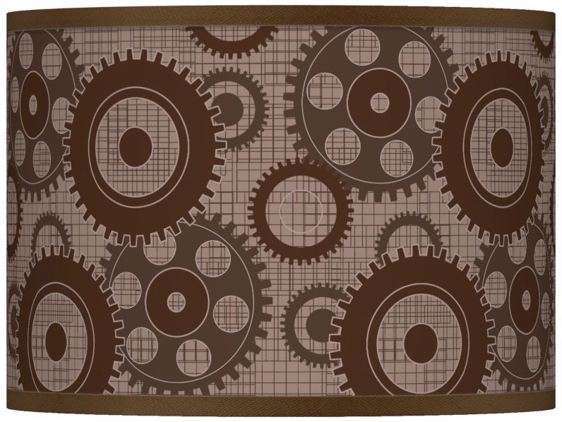 Industrial Gears Giclee Lamp Shade 13.5x13.5x10 (Spider)