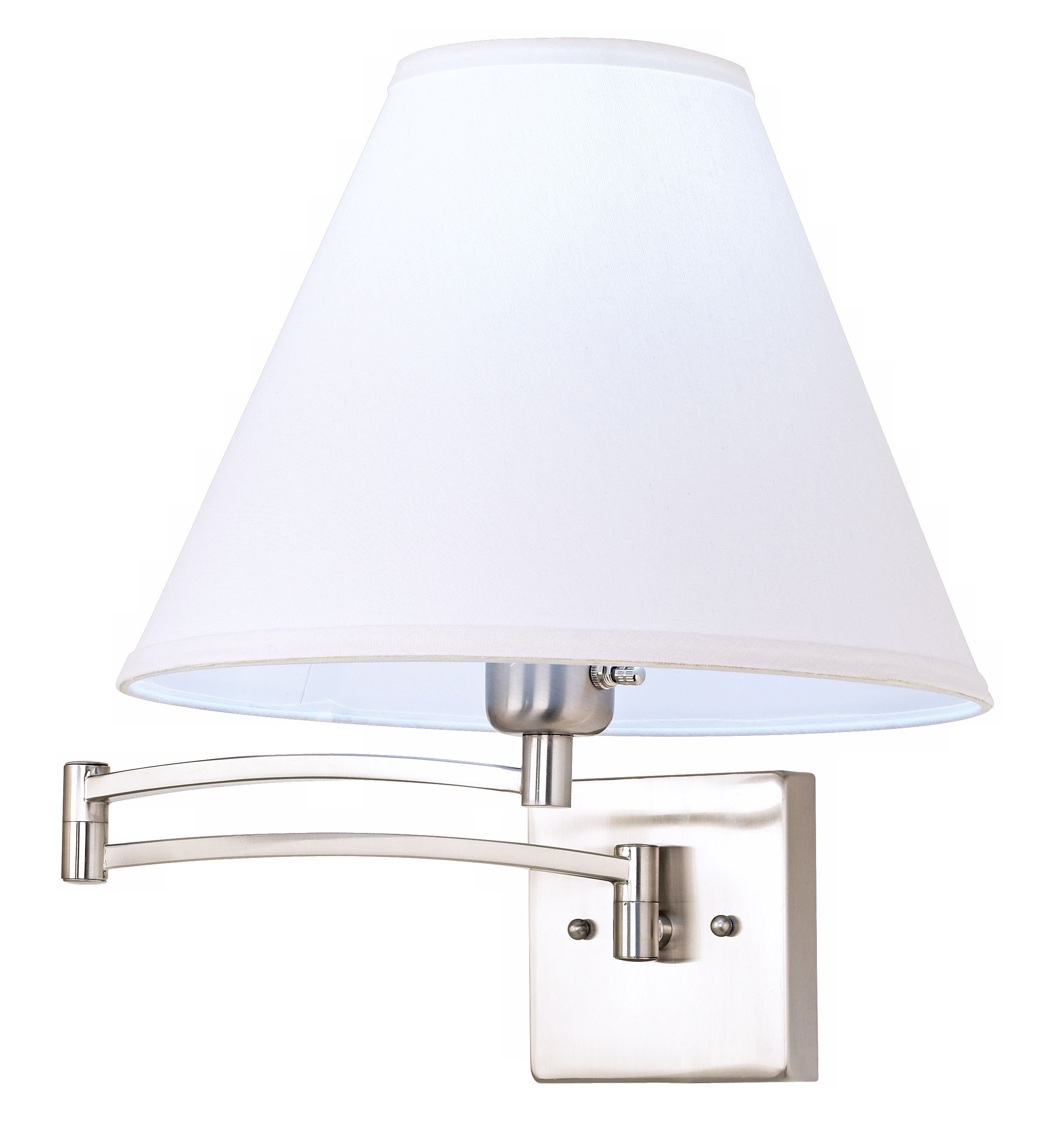 OTT-LITE Belsani Nickel Finish Plug-In Swing Arm Wall Lamp